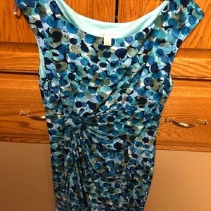 Multi blue sleeveless dress